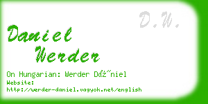 daniel werder business card